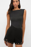 Boat Neck 90s Top  Black  hi-res