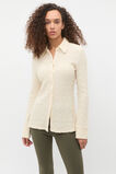 Textured Longline Polo Top  Tofu  hi-res