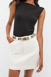 Hallie Metal Keeper Belt  Snake Print  hi-res