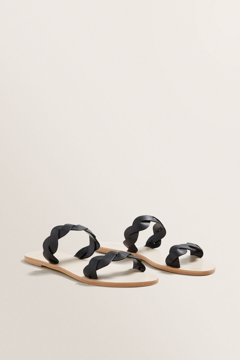 Katie Leather Slide  