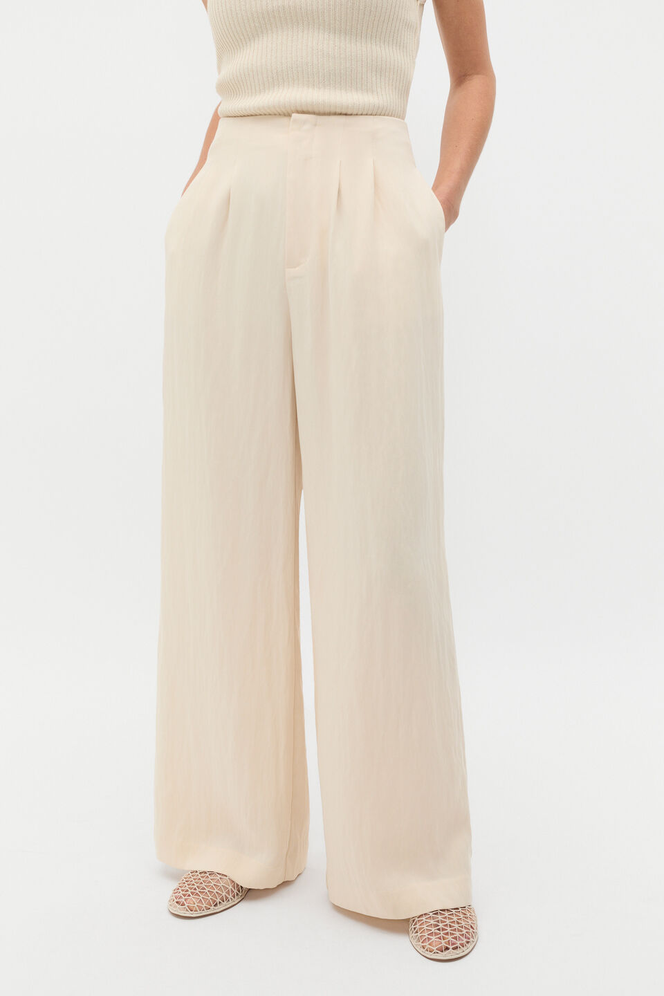 Relaxed High Waist Pant  Tofu