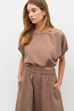 Poplin Bubble Top  Nutmeg  hi-res