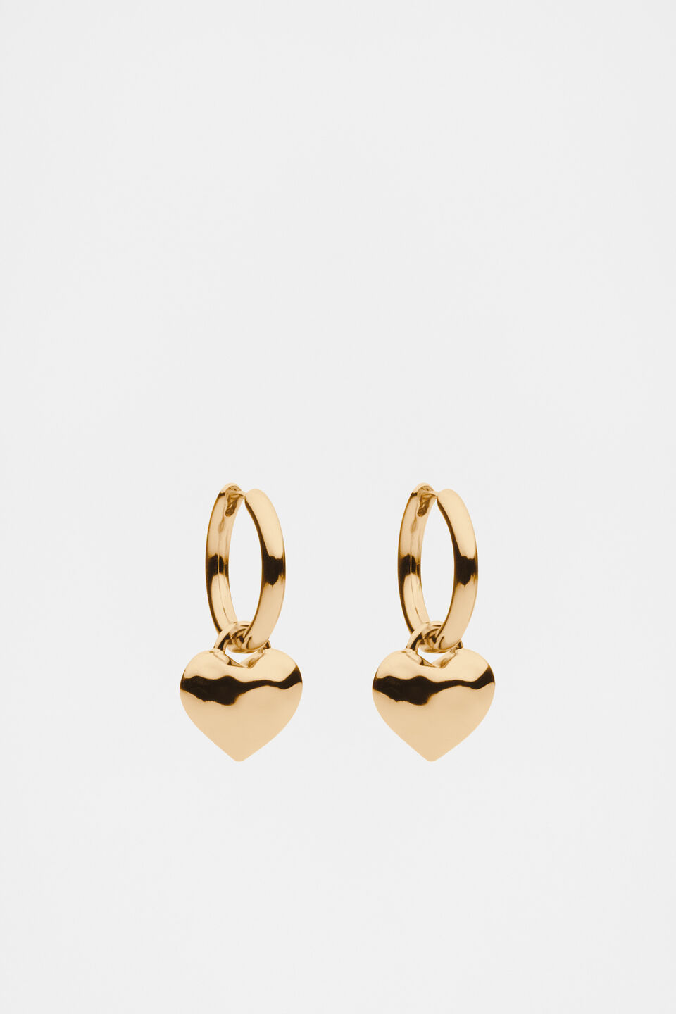 Small Heart Hoop  Gold