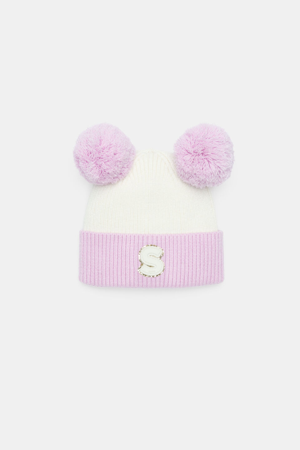 Mini Glitter Initial Beanie  S
