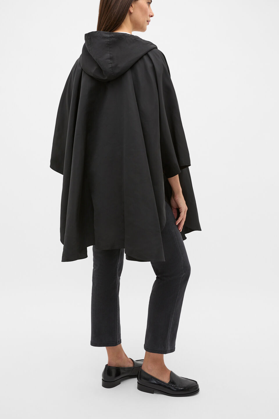 Packable Rain Poncho  Black