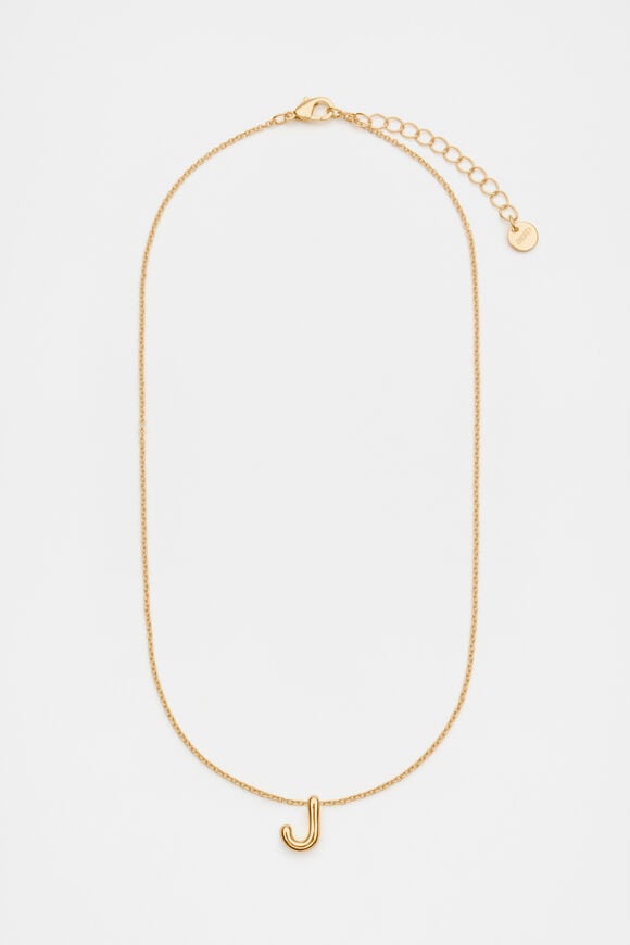Bubble Letter Necklace  J  hi-res