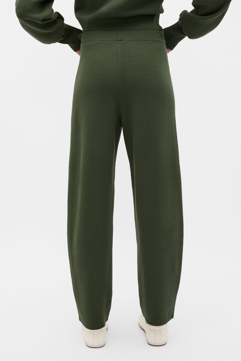 Double Knit Barrel Pant  Deep Forest