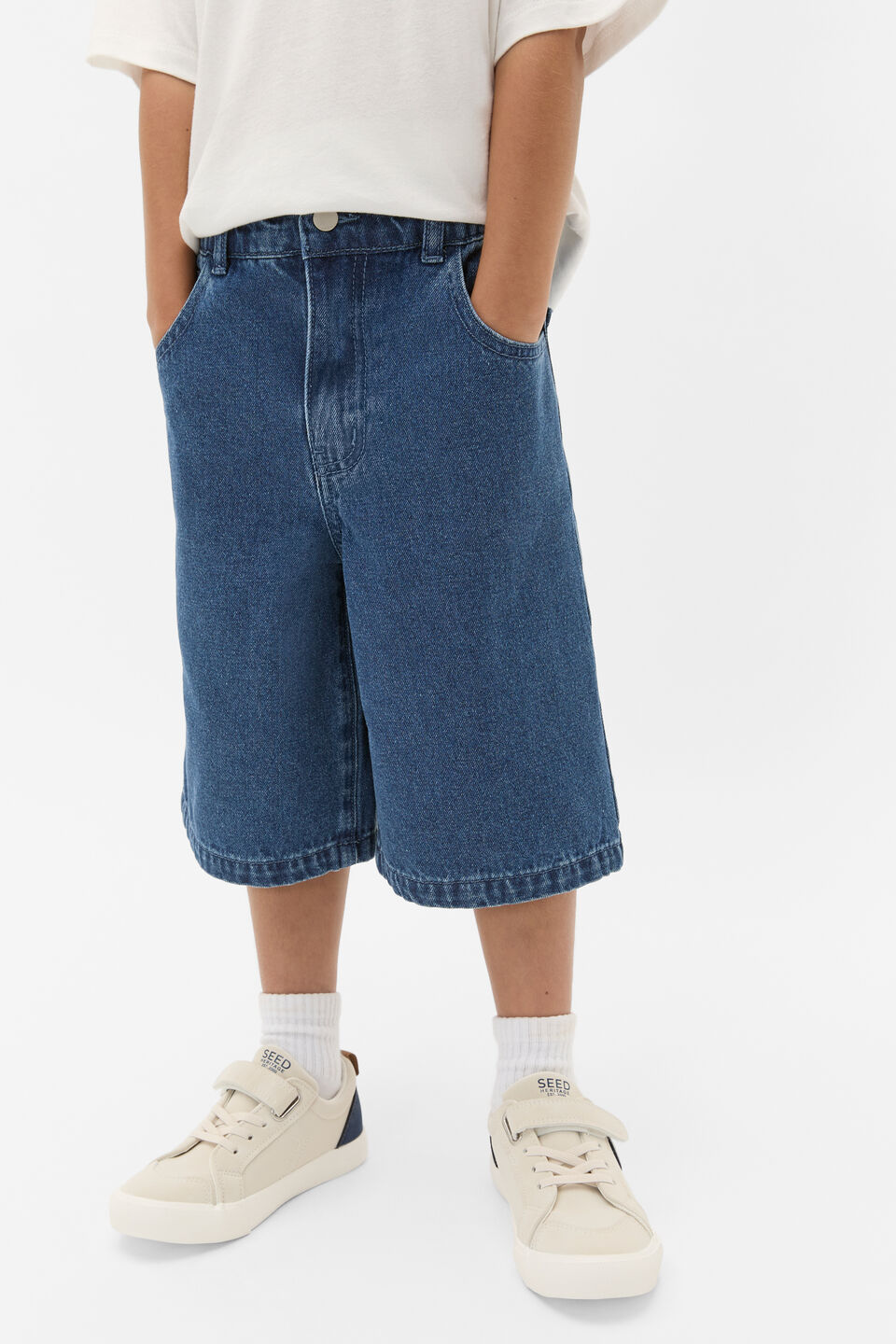 Longline Denim Short  Indigo