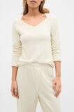 Pointelle Top and Pant PJ Set  Coconut Cream Marle  hi-res
