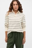 Stripe Rugby Polo Top  Deep Forest Stripe  hi-res
