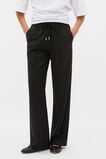 Elasticated Tie Front Pant  Black  hi-res
