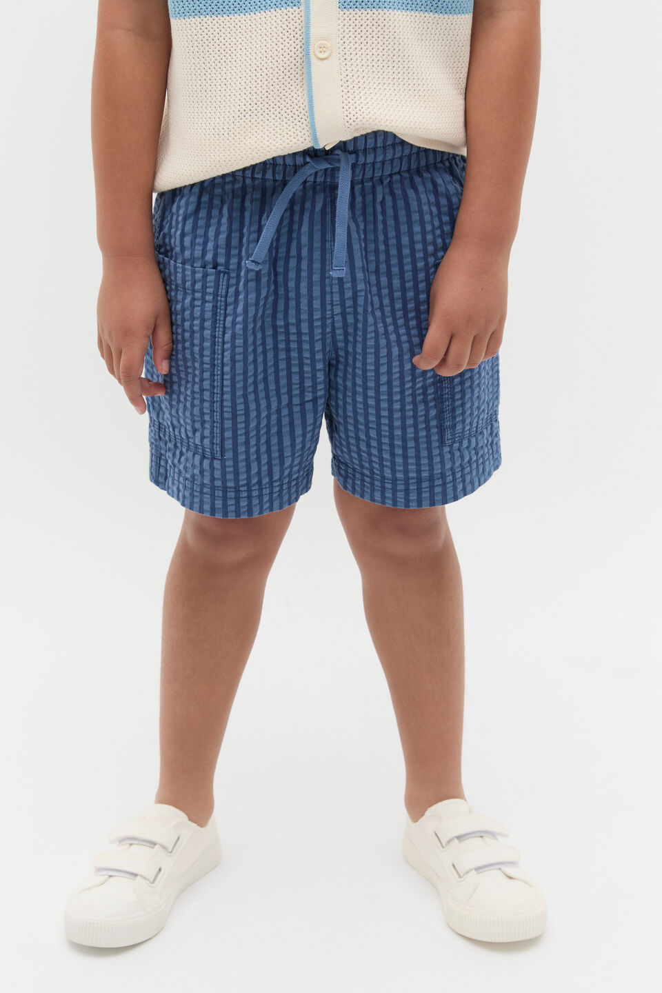 Patch Pocket Short  Washed Navy