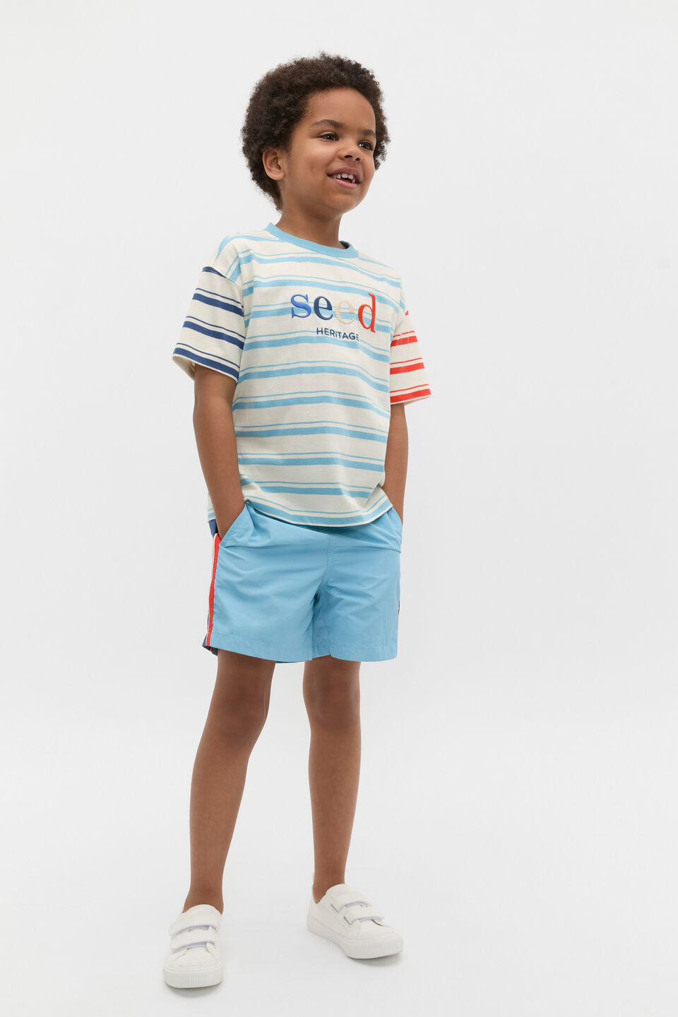Retro Sport Short  Lark Blue