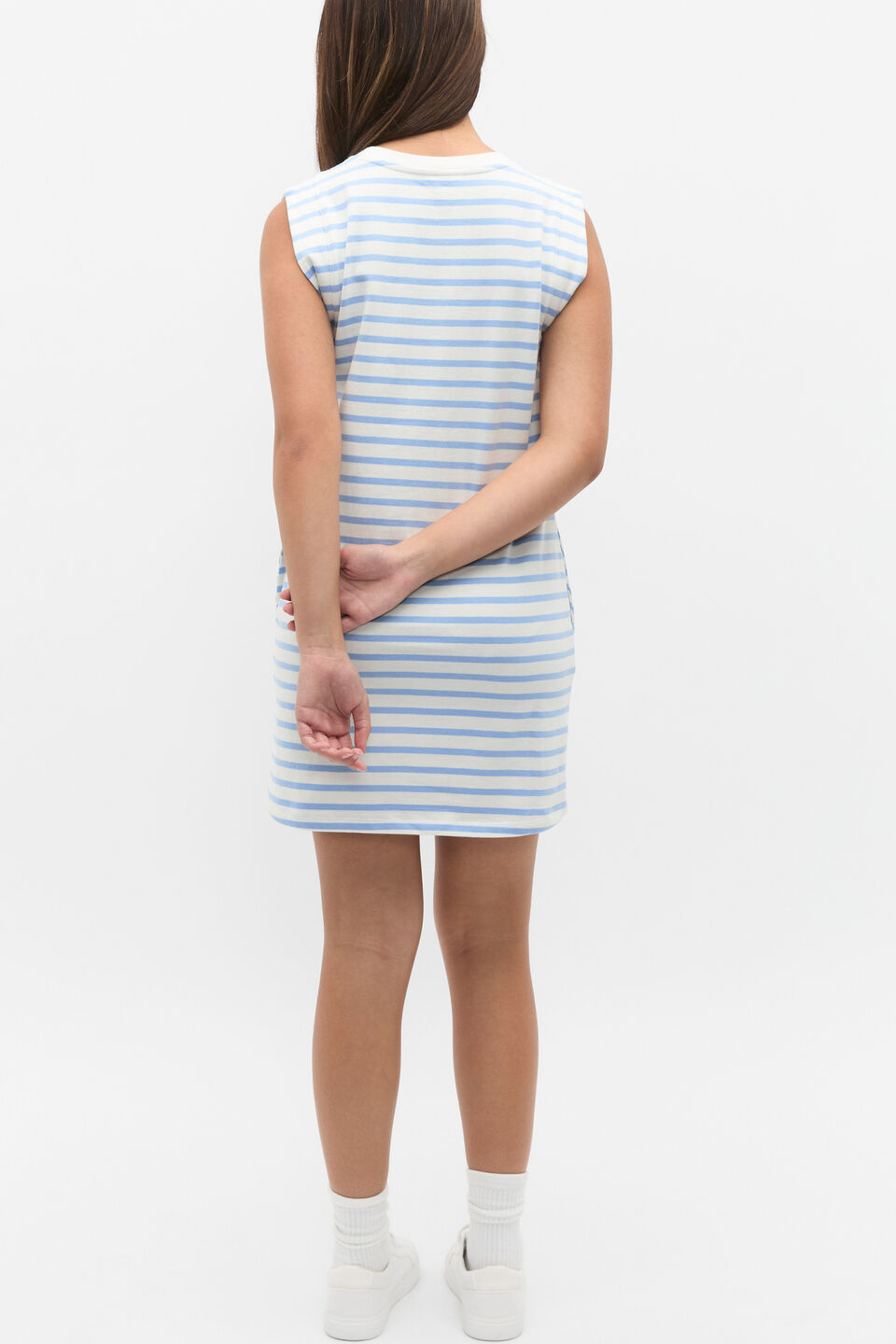 Stripe Logo Dress  Bright Sky