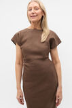 Linen Drape Midi Dress  Pinecone  hi-res