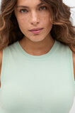 Cotton Blend Knit Top  Soft Moss  hi-res