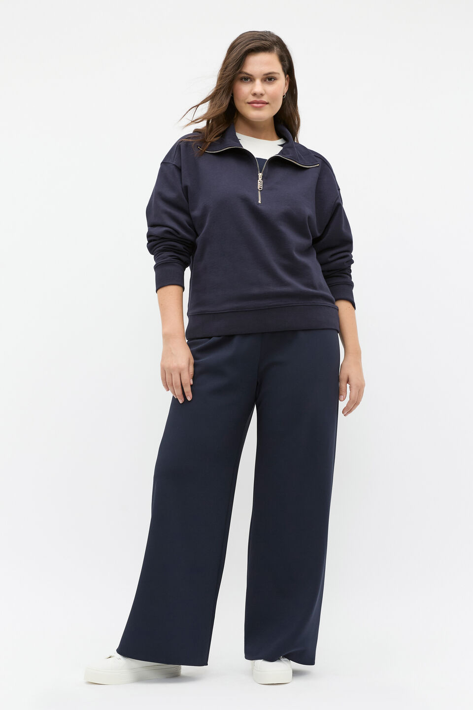 Core Heritage Half Zip Sweat  Twilight Blue