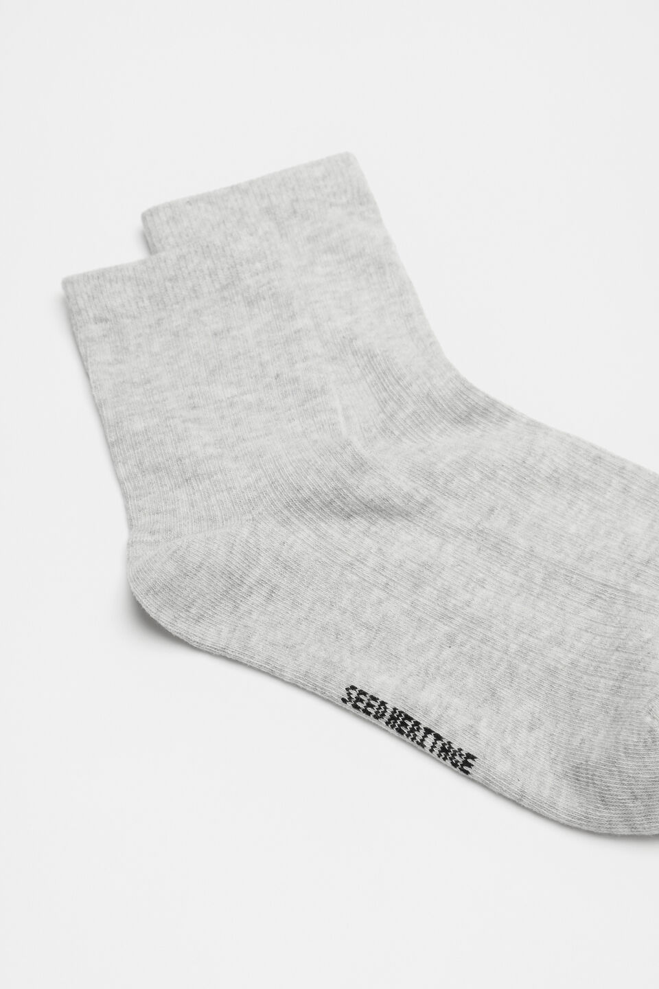 Core Quarter Crew Sock  Light Grey Marle
