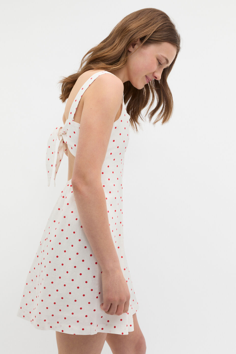 Spot Dress  Strawberry Red