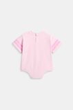 Sporty Logo Romper  Pink Lemonade  hi-res