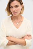 Lightweight Merino Relaxed V-Neck  Coconut Cream  hi-res