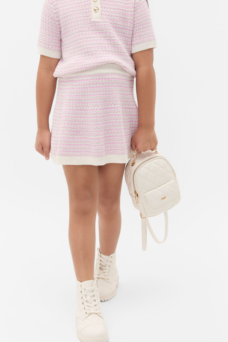 Stripe Knit Skirt  Orchid Stripe