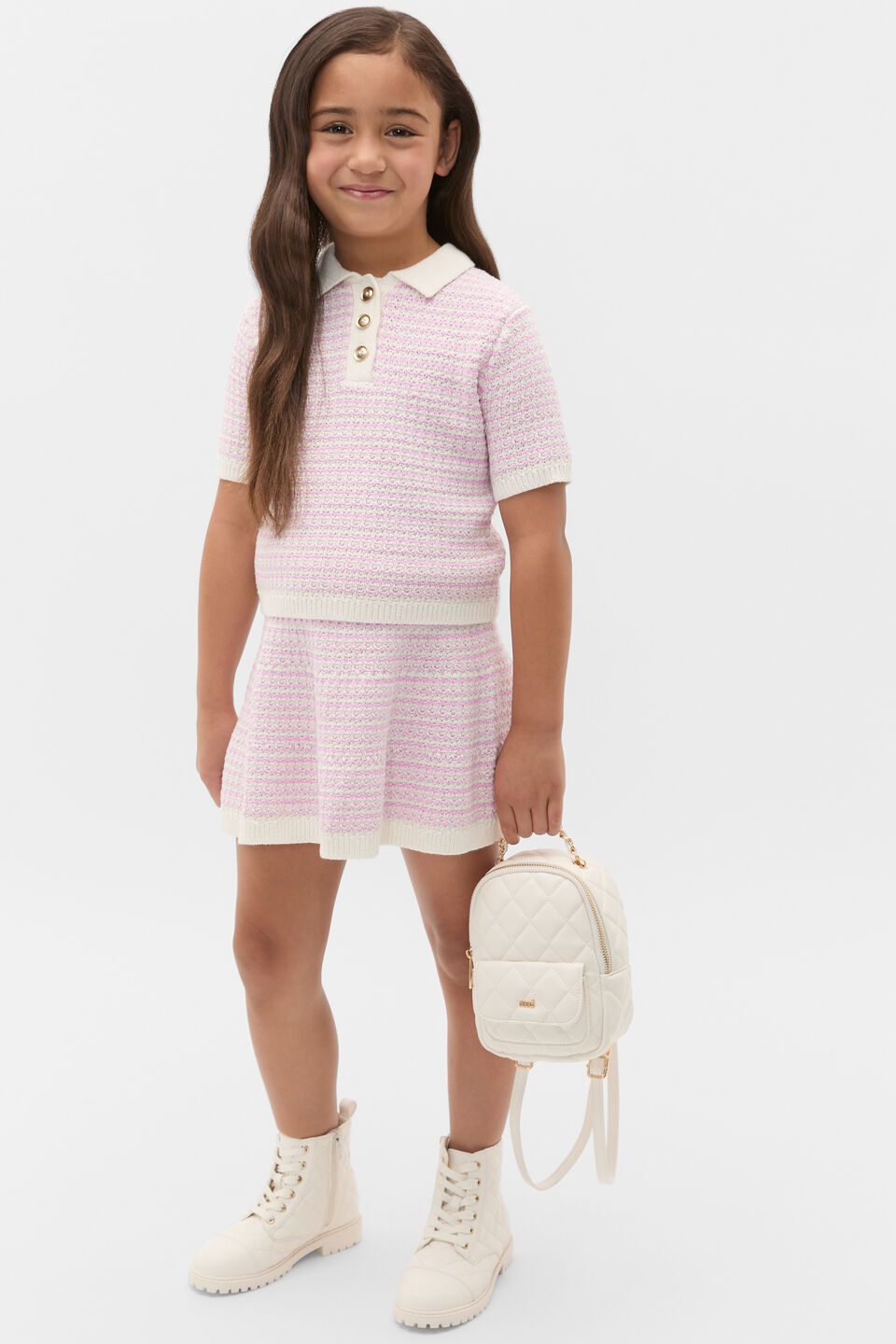 Stripe Knit Skirt  Orchid Stripe