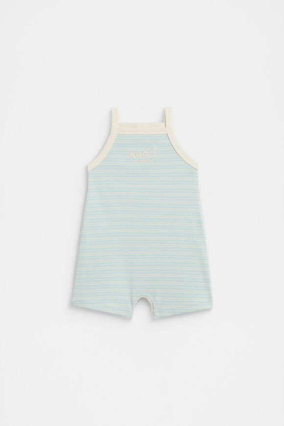Logo Rib Jumpsuit  Soft Blue  hi-res