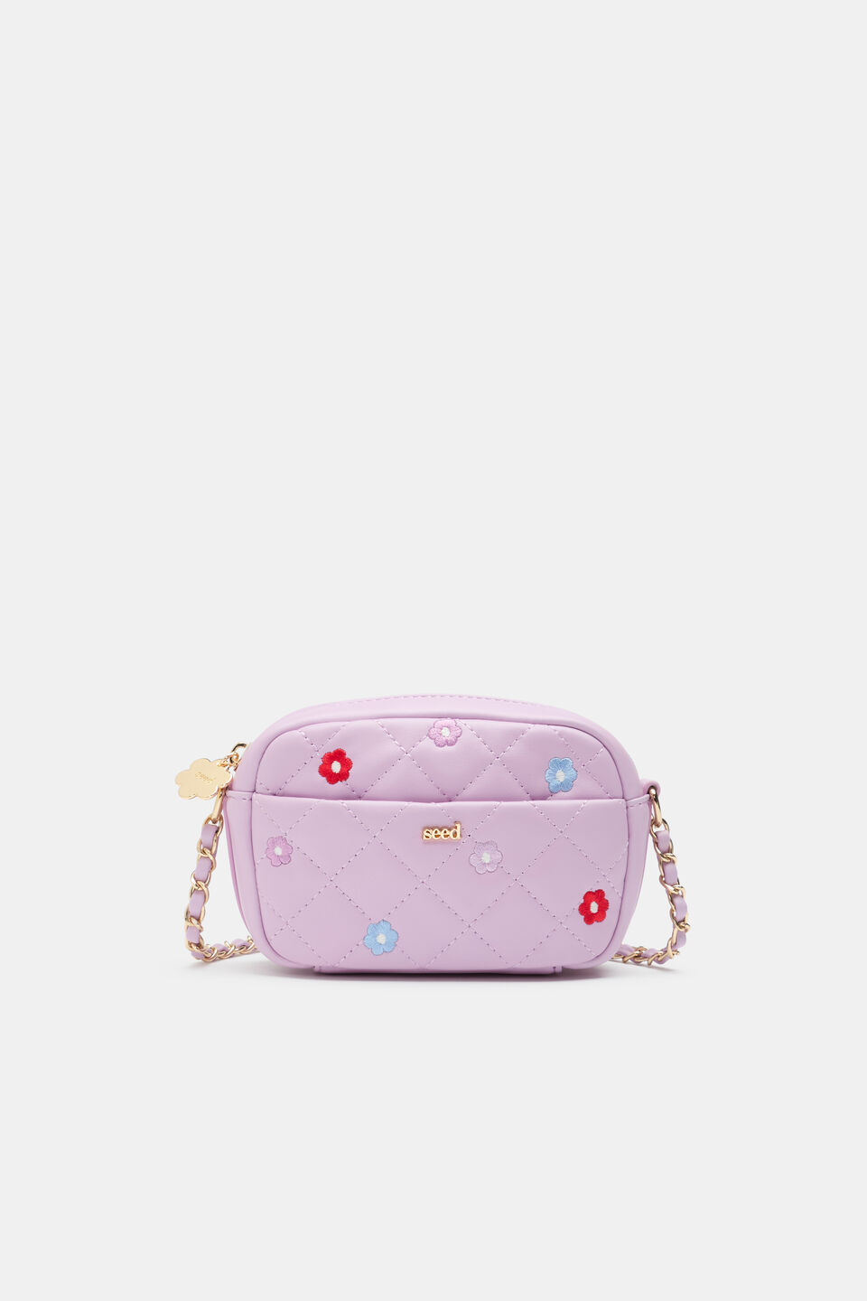 Embroidered Flower Bag  Orchid