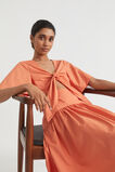 Poplin Tie Front Top  Orange Spritz  hi-res