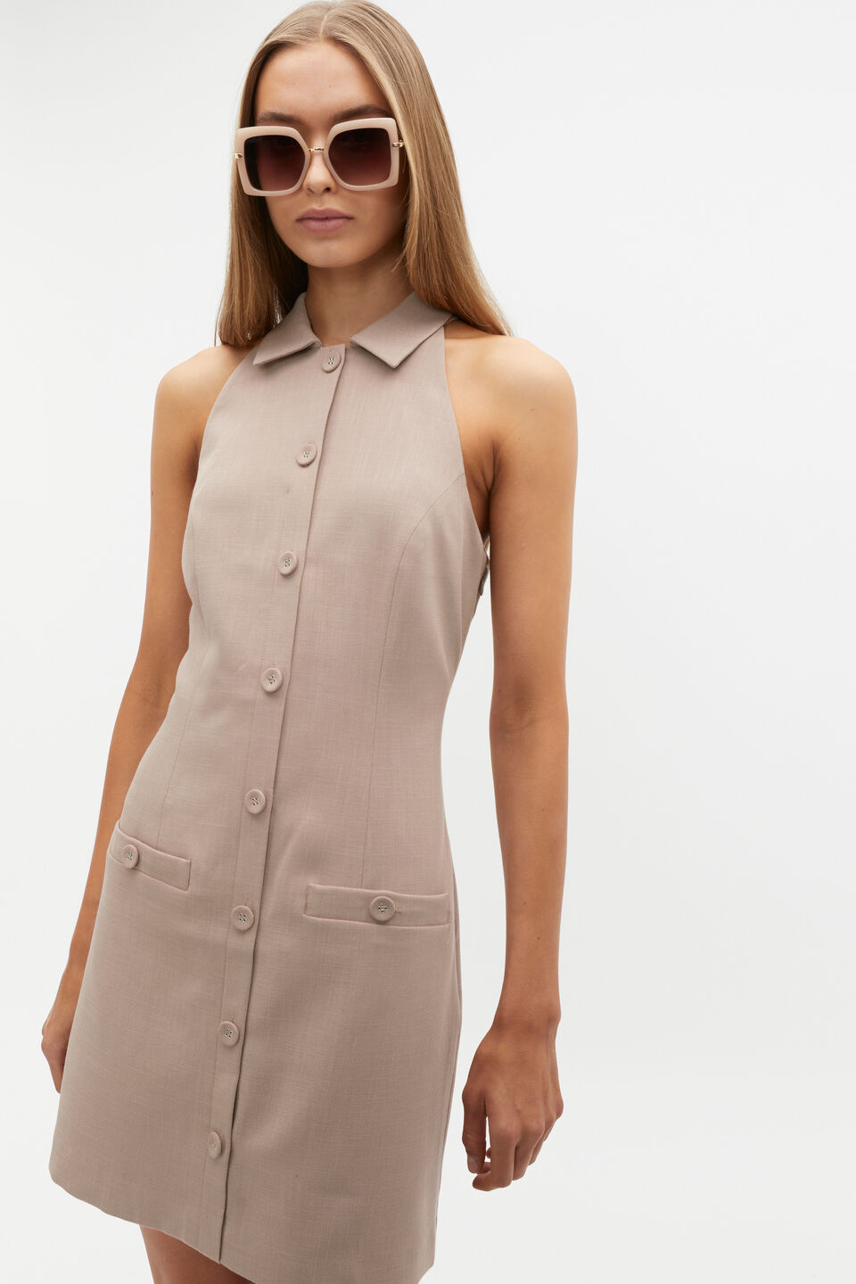 Tailored Mini Dress  Cookie