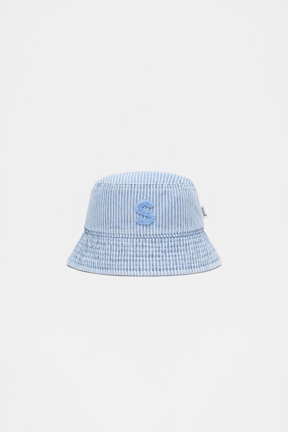 Blue Mini Initial Bucket Hat  S