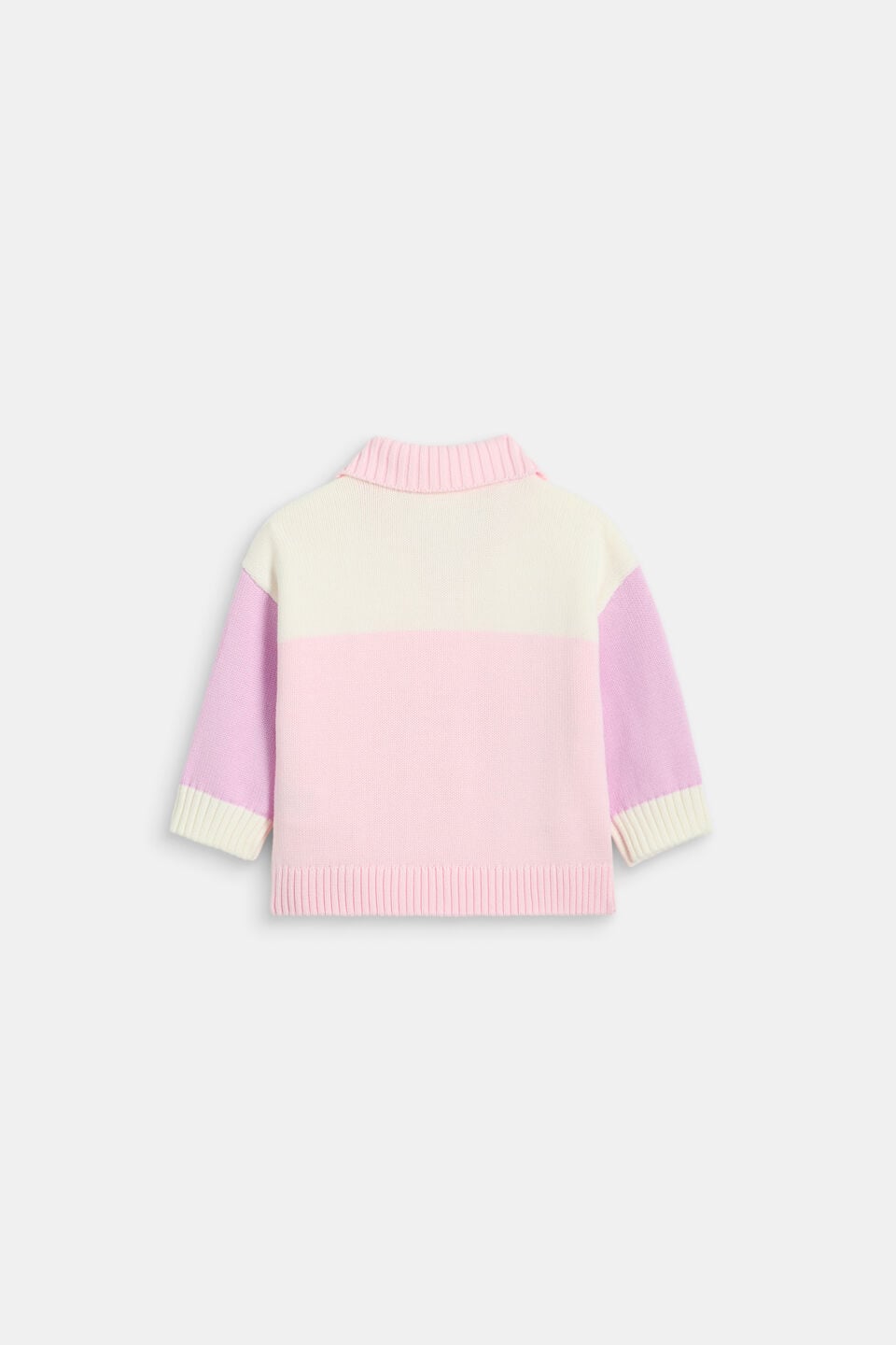 Colour Block Cardigan  Pink Lemonade