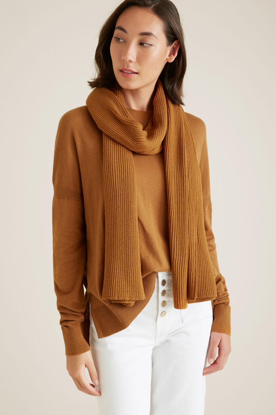 Simple Rib Scarf  