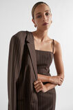 Tailored Midi Dress  Dark Espresso Pinstripe  hi-res