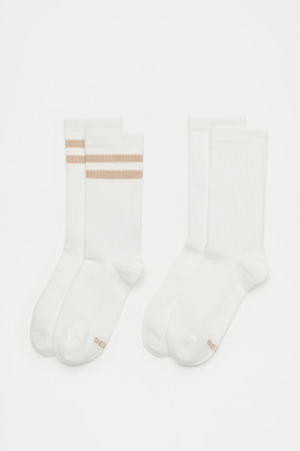 Stripe Sock 2 Pack  Neutral