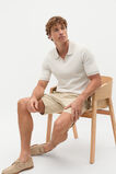 Multi Textured Knit Polo  Almond  hi-res