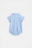 Logo Collar Romper  Baby Blue  hi-res