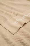 Rib Knit Logo Scarf  Sandstone Marle  hi-res
