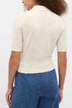Australian Merino Knit Polo Top  Mist Marle  hi-res