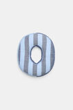 Blue Stripe Initial Cushion  O  hi-res
