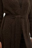 Luxe Fluffy Long Cardigan  Coffee Bean  hi-res