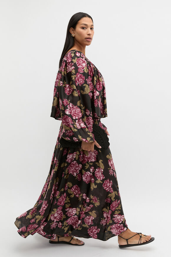 Silk Floral Skirt  Floral Multi  hi-res