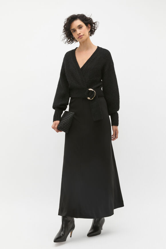 Lofty Wrap Buckle Knit  Black  hi-res