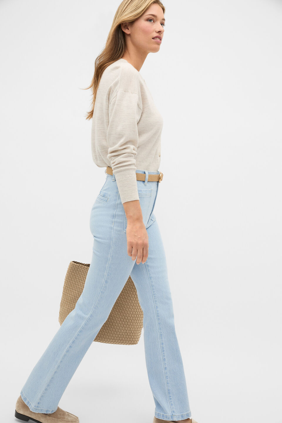 Australian Merino Relaxed Cardigan  Mist Marle