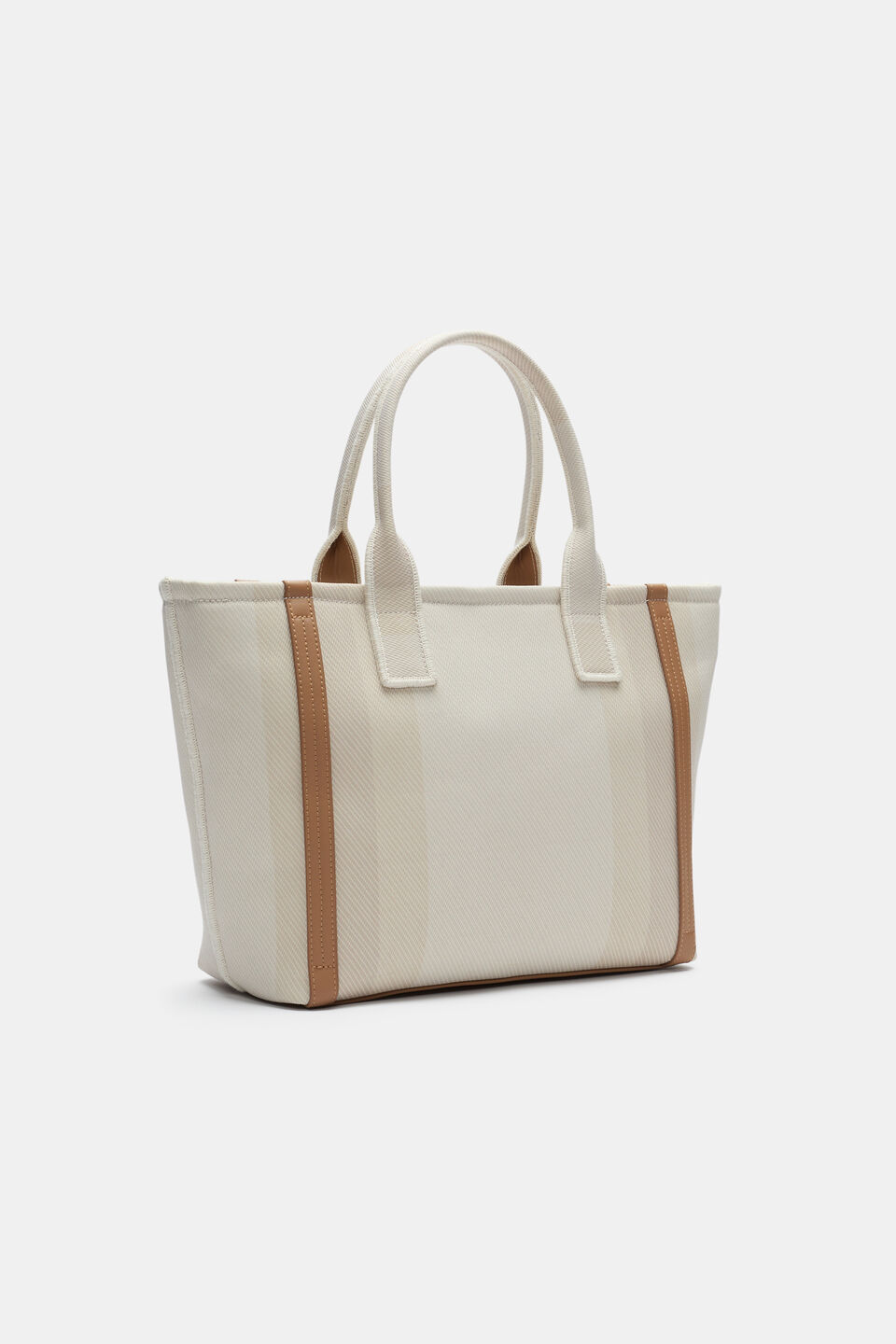 Textured Stripe Carry All  Natural
