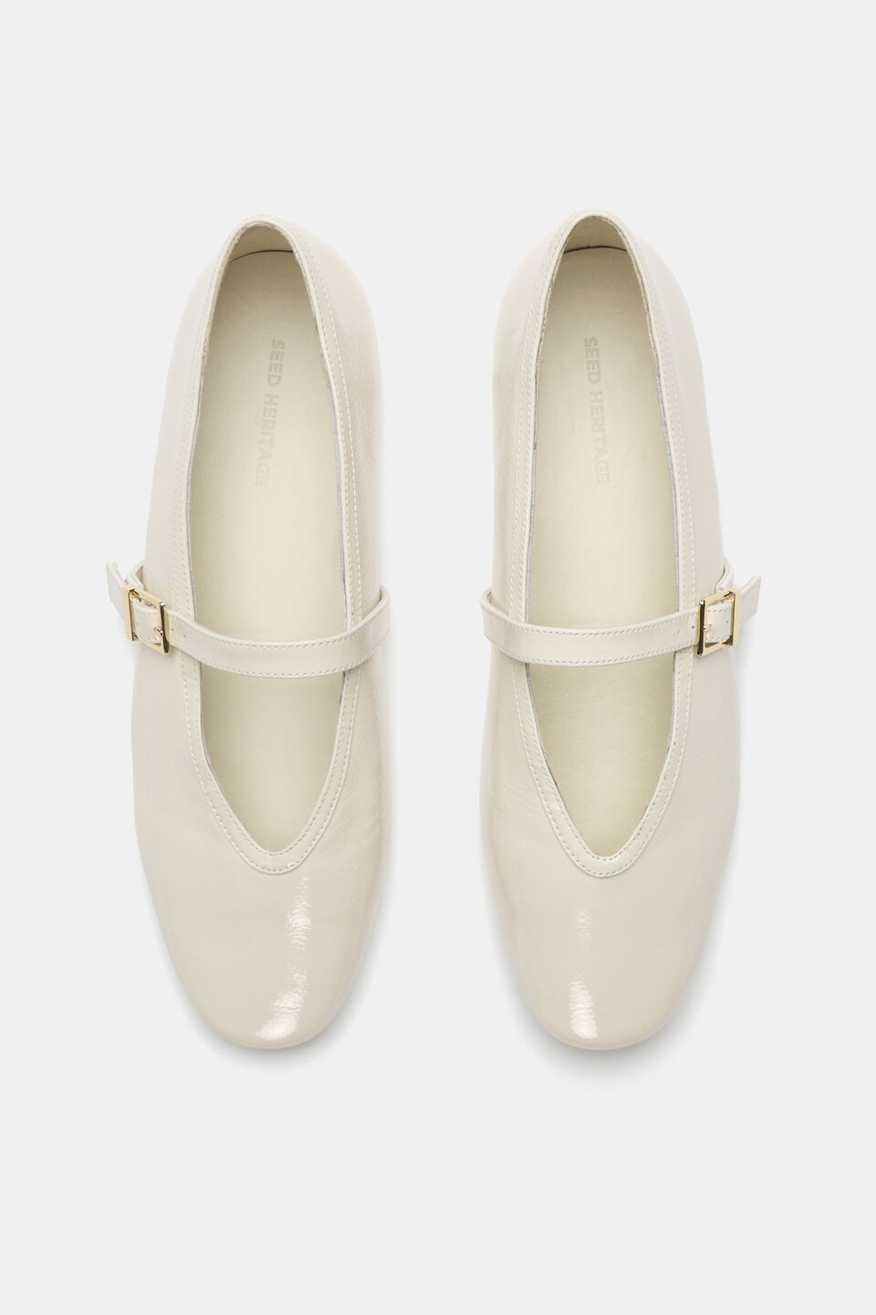 Arlo Ballet Flat  Cream Patent
