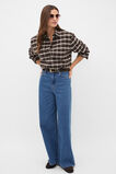 Relaxed Check Shirt  Coffee Bean Check  hi-res