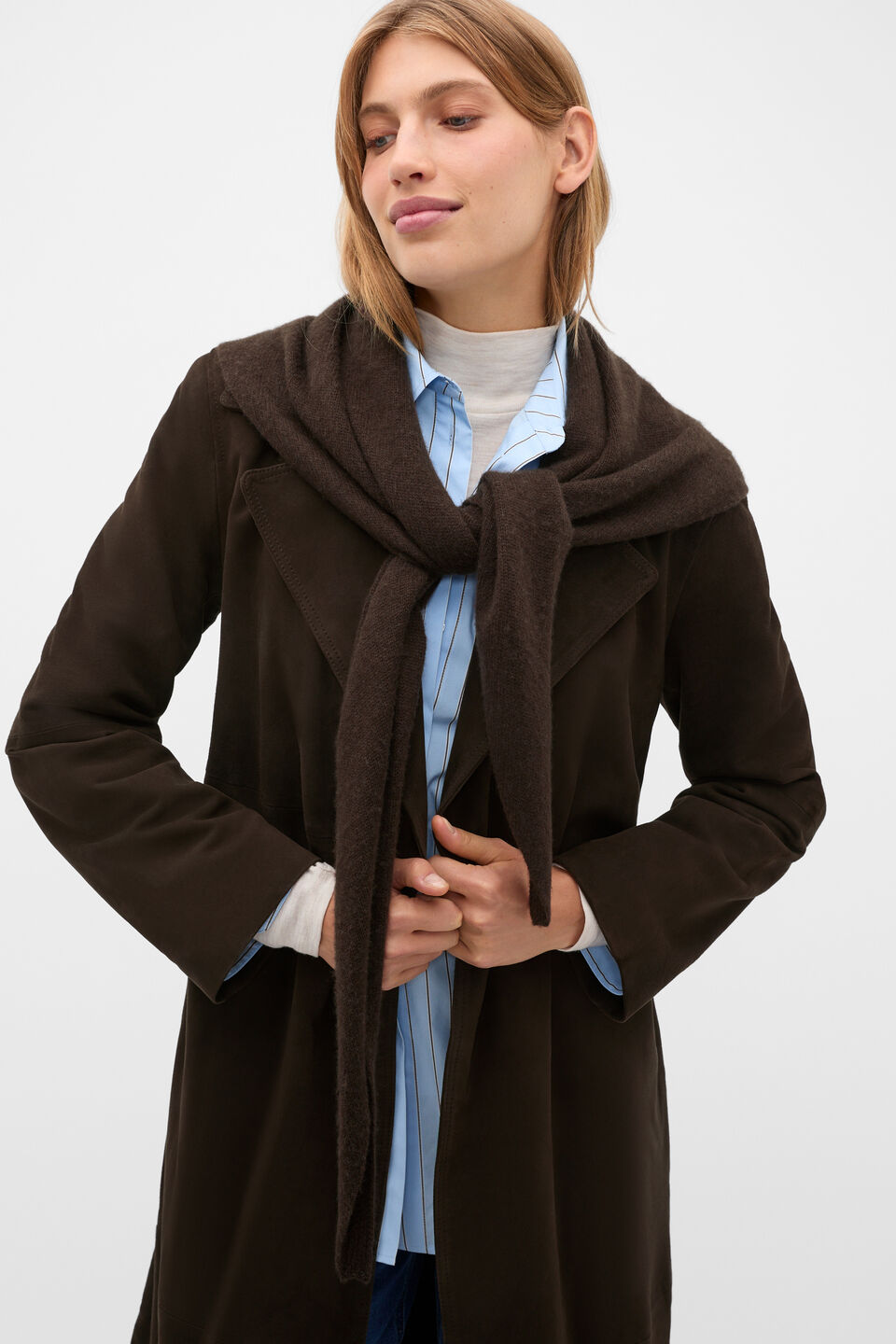 Triangle Scarf  Coffee Bean