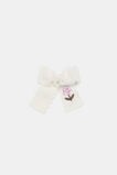 Cord Flower Bow Duck Clip  Classic Cream  hi-res